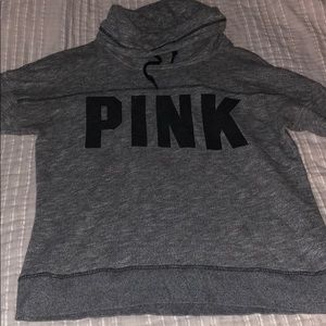 Gray VS PINK cowl neck sweatshirt